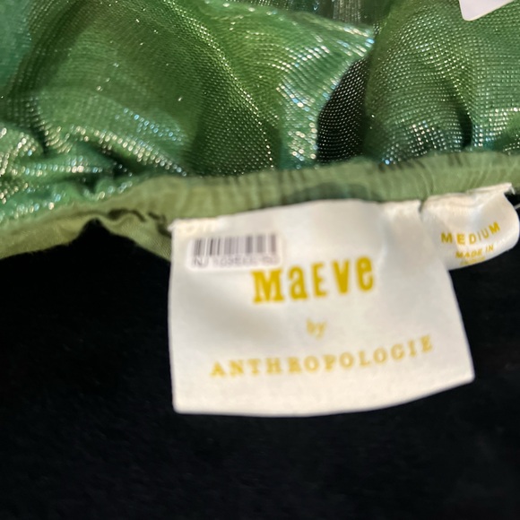 Anthropologie Maeve Ruffled One- Shoulder Shimmer Maxi Dress M. - Picture 5 of 9